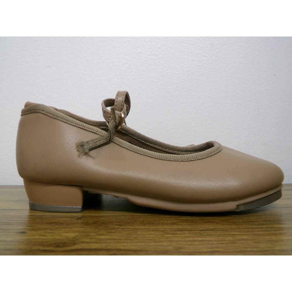 Dance Tap Shoes Danshuz 534 Toddler 10M Tan Mary Jane Easy Strap